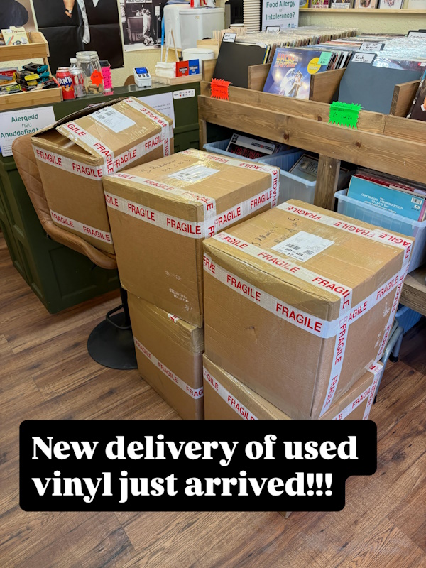 click to see larger image new delivery of vinyl records