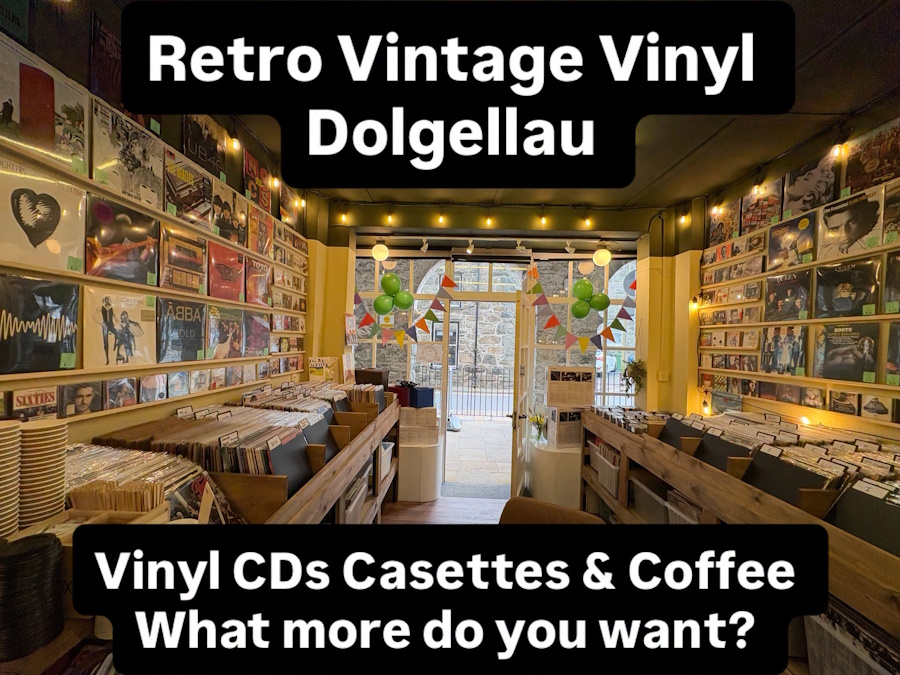 retro vintage vinyl shop dolgellau